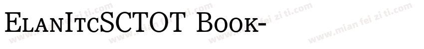 ElanItcSCTOT Book字体转换